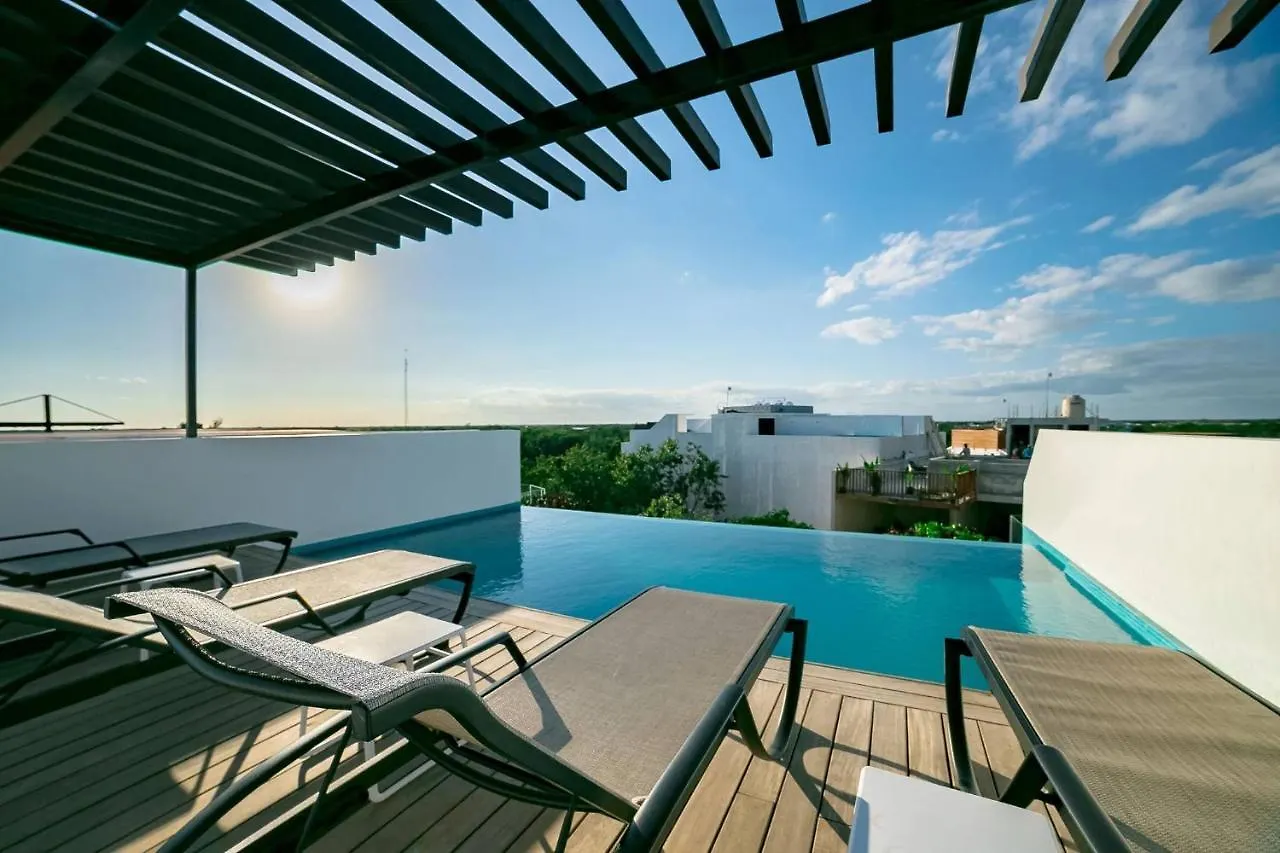 툴룸 Beautiful Penthouse For 2 With Private Patio, 2 Bikes Included And Pool! 빌라 멕시코